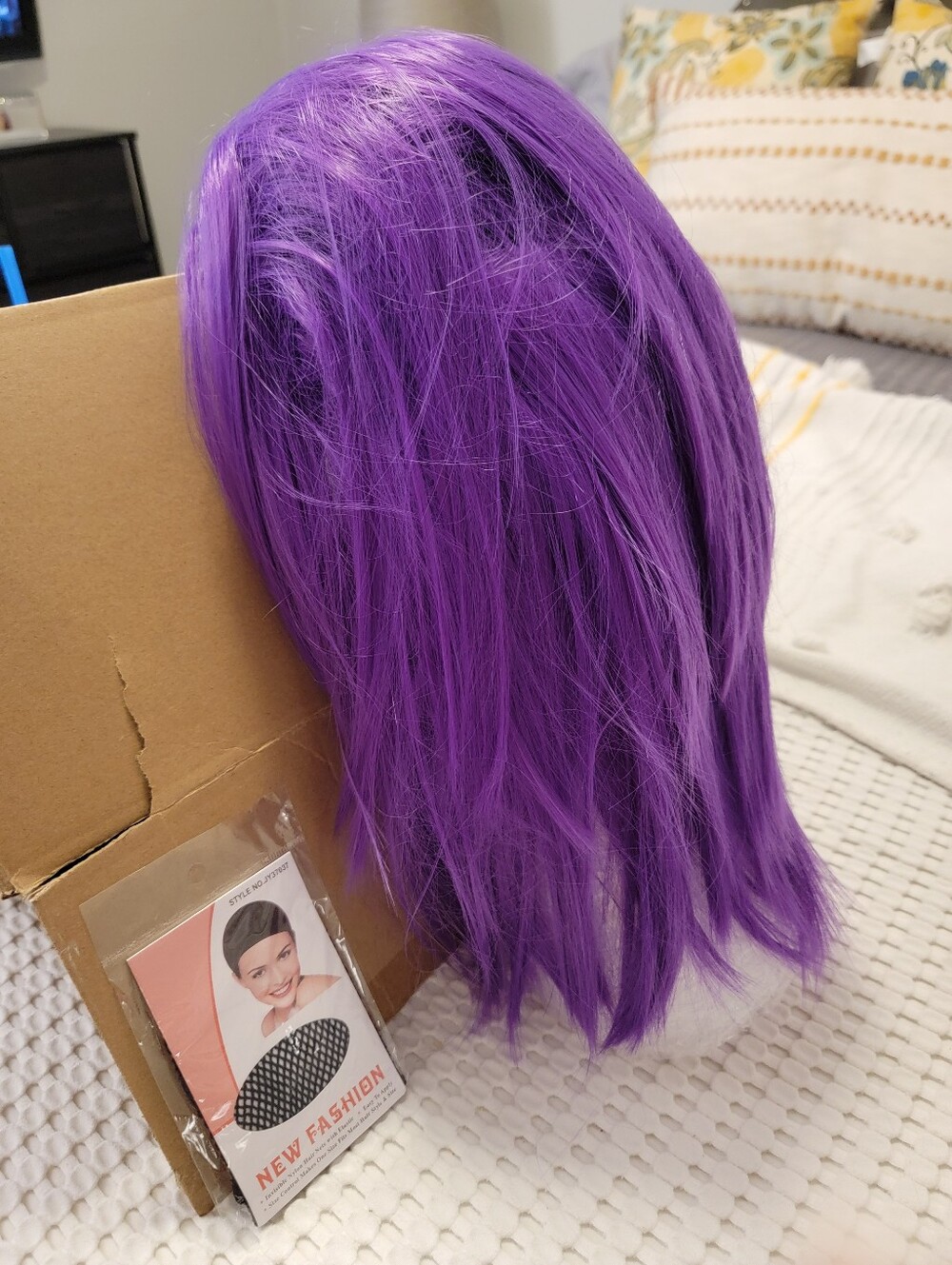 Purple Synthetic Women's Fashion Wig - Unbranded